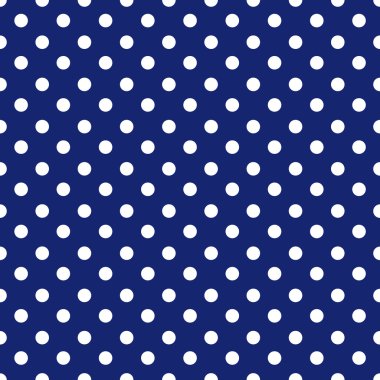 beyaz noktalar seamless modeli ile mavi arka plan polka kumaş