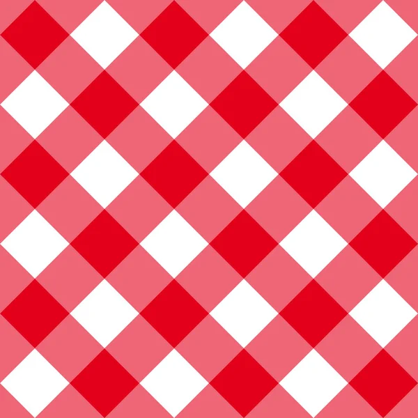 Tabel diagonale doek naadloze patroon rode groot formaat — Stockvector