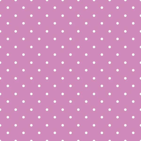 Rosa Hintergrund Polka-Stoff mit weißen kleinen Punkten nahtlos tupfen — Stockvektor