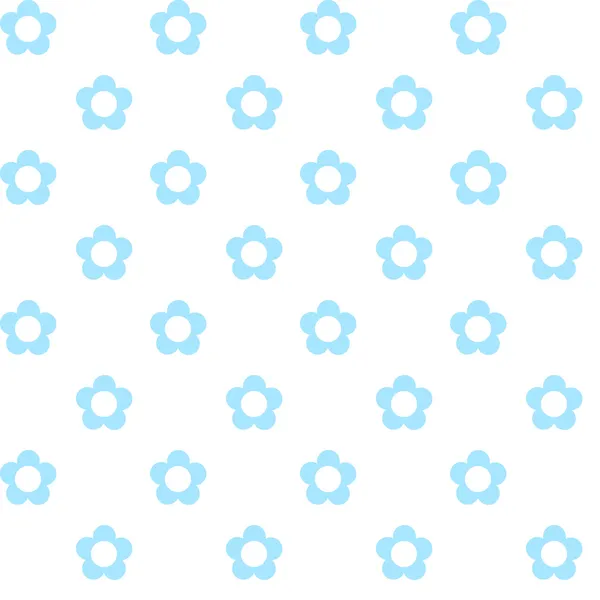 Flores azules claro patrón sin costuras, textura de la tela — Archivo Imágenes Vectoriales