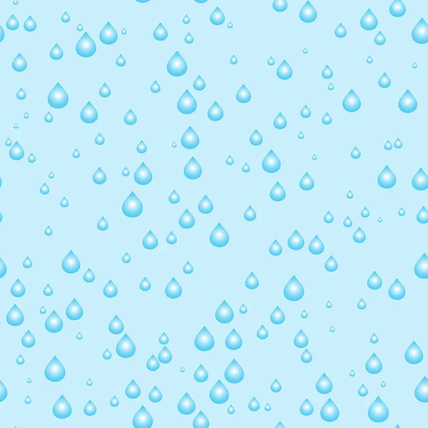 Gotas de agua azul, fondo sin costuras — Archivo Imágenes Vectoriales