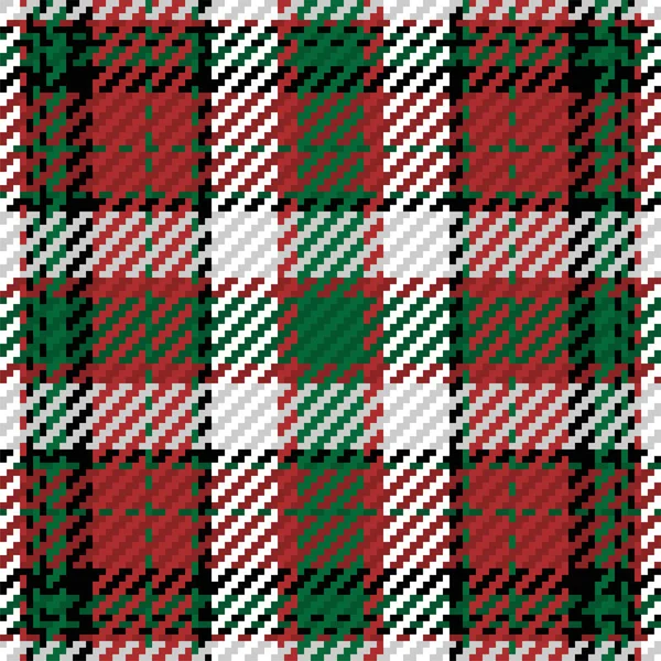 Seamless Pattern Scottish Tartan Plaid Repeatable Background Check Fabric Texture — Stock Vector