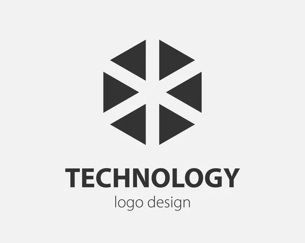 Abstract Vetor Logotipo Hexágono Logotipo Geométrico Criativo Conceito Design —  Vetores de Stock