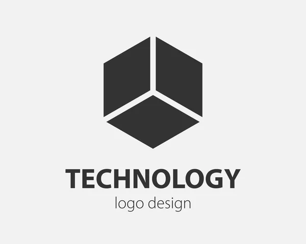 Vettore Astratto Del Logo Esagonale Logotipo Geometrico Creativo Concetto Design — Vettoriale Stock