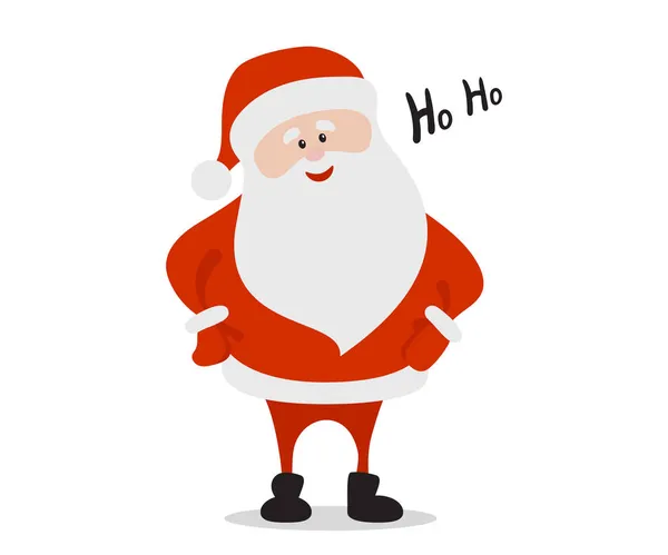 Dessin Animé Drôle Heureux Père Noël Dit Dans Vecteur Illustration — Image vectorielle
