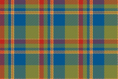 İskoç ekosesinin kusursuz deseni. Kumaş dokusunu kontrol ederek tekrarlanabilir arkaplan. Çizgili tekstil izinin düz vektör arkaplanı.