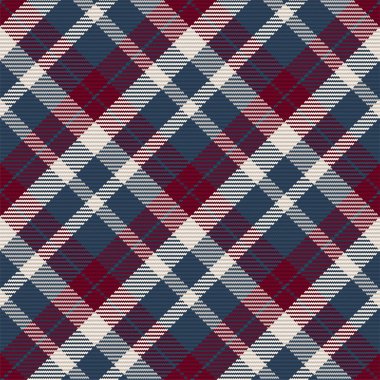 İskoç ekosesinin kusursuz deseni. Kumaş dokusunu kontrol ederek tekrarlanabilir arkaplan. Çizgili tekstil izinin düz vektör arkaplanı.
