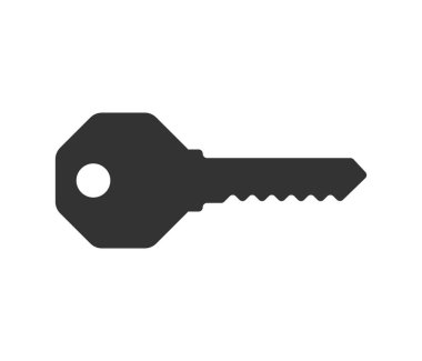 Güvenlik sembolünün kilit silueti. Vektör kilitleme simgesi.