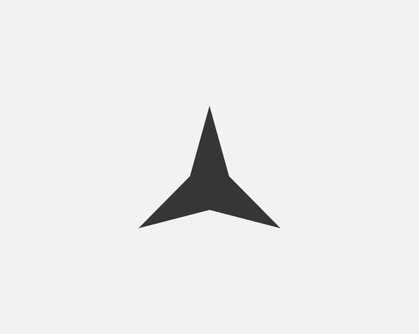 Star Icon Vector Shape Abstract Design Spark Sign Black White — Stock Vector