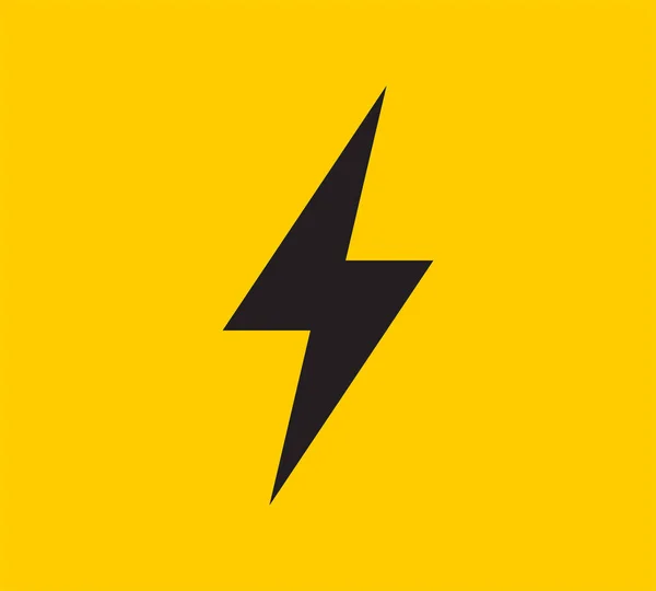 Power Energy Vector Emblem Elektrizität Blinkt Symbol Anklage Oder Gefahrensymbol — Stockvektor