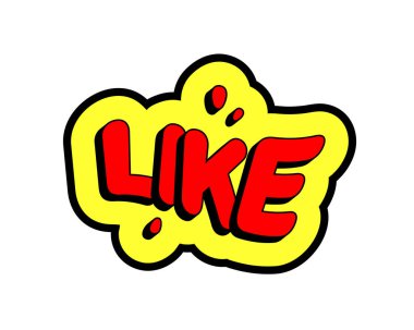 Çizgi roman stili vektör etiketi. Kabarcık etiketi, çizgi roman için kelime yazılı konuşma etiketi. Mizah balonu çizimi.