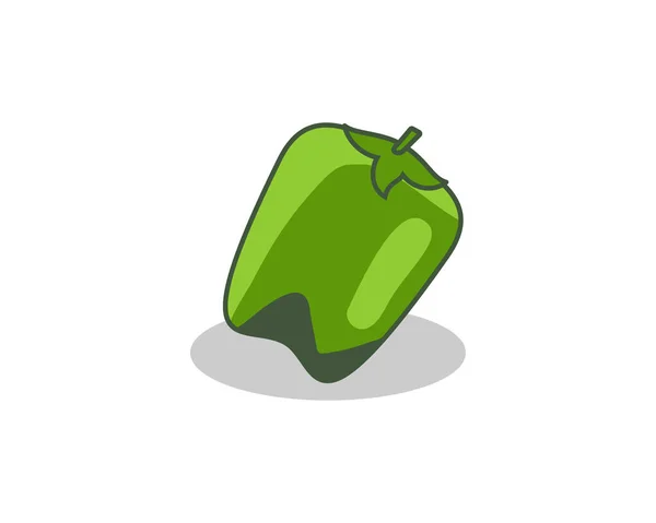 Pepper Vector Icon Vegetables Healthy Vegetarian Food Organic Plant Symbol — 스톡 벡터