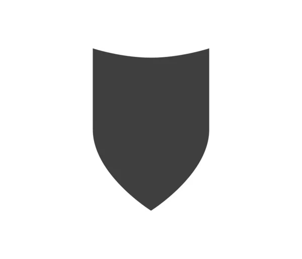 Escudo Logotipo Preto Branco Garantia Insígnia Símbolo Guarda Ícone Vetor — Vetor de Stock