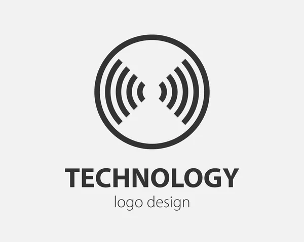 Logo Geométrico Vectorial Círculo Logotipo Estilo Alta Tecnología Para Nano — Archivo Imágenes Vectoriales