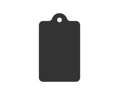 Etiket satışı kağıdı boş. Fiyat vektörü çizimi. Siyah etiket silueti.