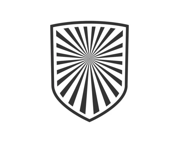Scudo Logo Bianco Nero Garanzia Insegna Simbolo Guardia Icona Del — Vettoriale Stock