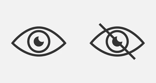 Mostra Icona Della Password Simbolo Dell Occhio Visione Vettoriale Nasconde — Vettoriale Stock
