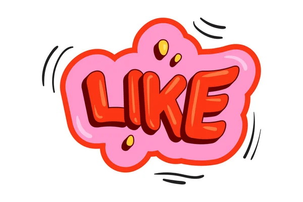 Comic Style Vector Cool Sticker Bubble Label Speech Sticker Word — 图库矢量图片