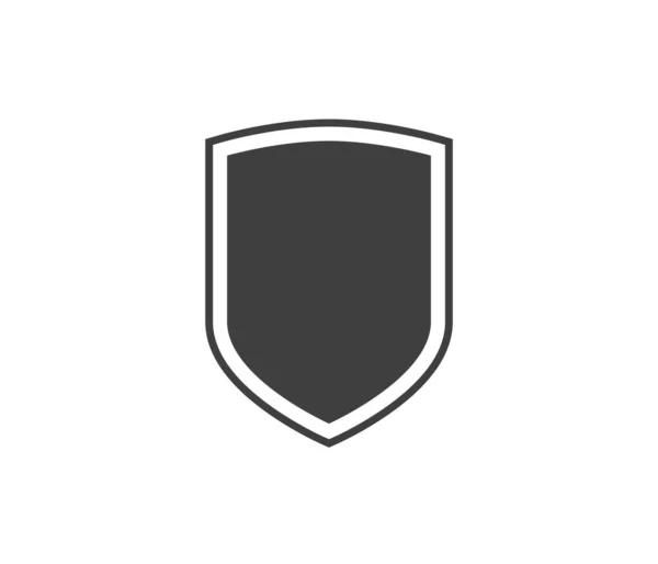 Shield Black White Logo Guarantee Insignia Guard Symbol Security Vector — Stock vektor