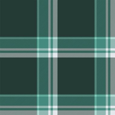Yeşil desenli ekose desenli. Kumaş dokusunu kontrol et. Vektör tekstil baskı tasarımı.