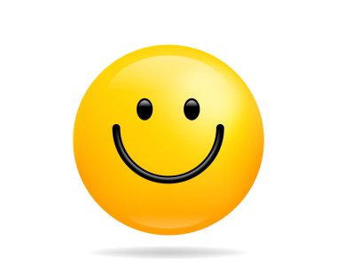 Emoji vektör illüstrasyonu. Sarı başlı ağ duygusal gülümseme sembolü.