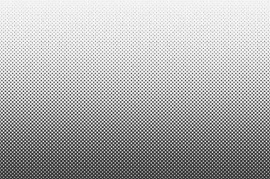 Siyah-beyaz yarım ton arkaplan. Çizgi roman biçimi vektörsüz desen