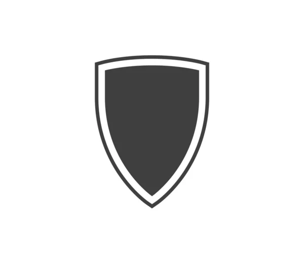Shield Black White Logo Guarantee Insignia Guard Symbol Security Vector — Vetor de Stock