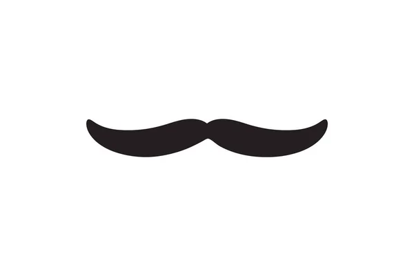 Moustache Vector Icon Black Retro Style Mustache Shave Barber Vintage — Stock Vector