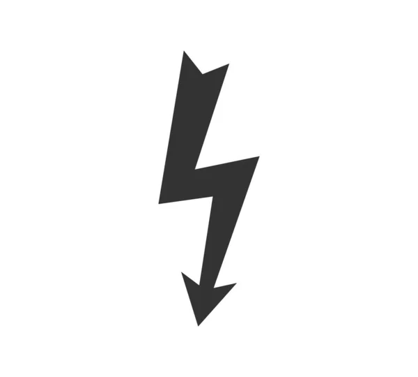 Power Energy Vector Emblem Electricity Flash Symbol Charge Danger Icon — Vetor de Stock