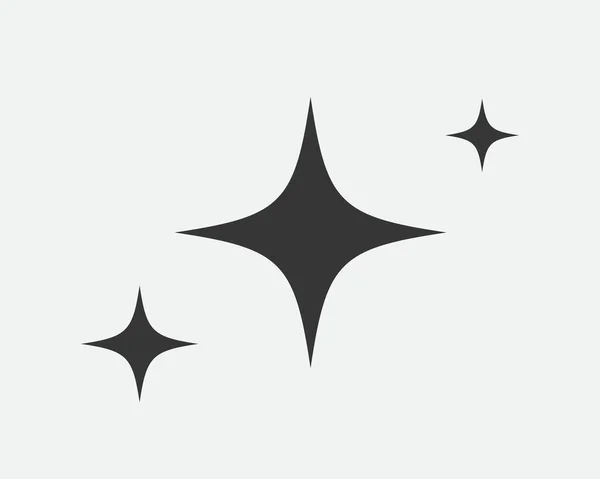 Icône Vectorielle Étoiles Symbole Étoilé Abstrait Noir Blanc Galaxy Signe — Image vectorielle