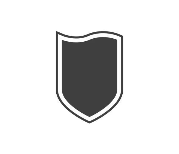 Shield Black White Logo Guarantee Insignia Guard Symbol Security Vector — Stockvektor