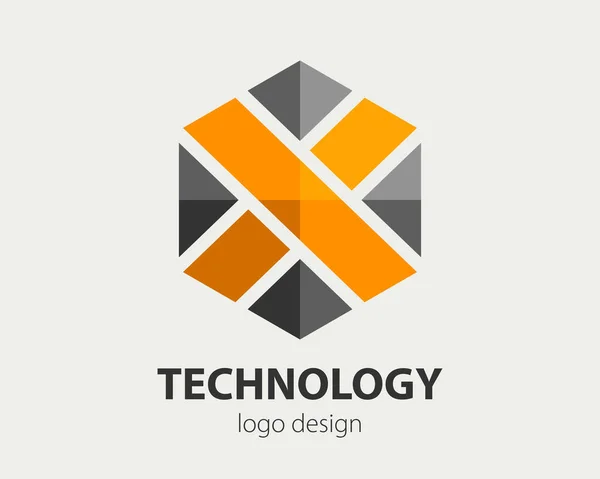 Abstract Business Logo Design Vector Company Logotype Concept Haxogen Corporate — Vetor de Stock