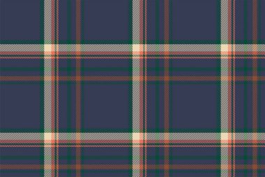 Ekose arka plan, kusursuz mavi deseni kontrol et. Tekstil baskısı için vektör kumaş dokusu, ambalaj kağıdı, hediye kartı, duvar kağıdı düz tasarım.