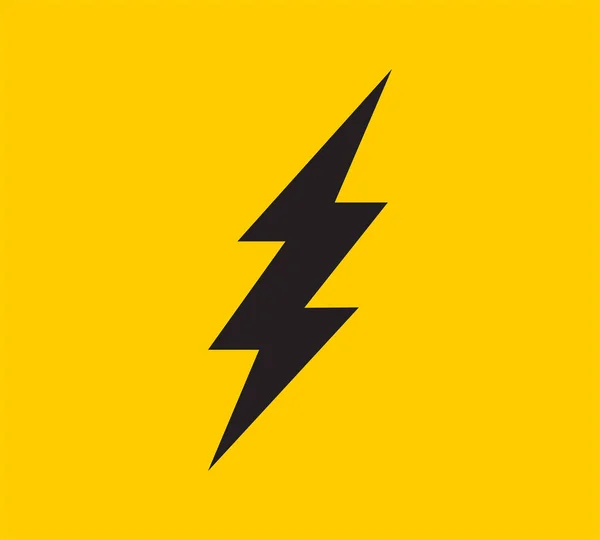 Power Energy Vector Emblem Elektrizität Blinkt Symbol Anklage Oder Gefahrensymbol — Stockvektor