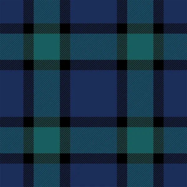 Plaid Naadloos Patroon Het Blauw Controleer Stof Textuur Ontwerp Van — Stockvector