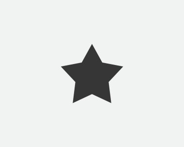 Yıldız simgesi, vektör şekli. Soyut tasarım kıvılcım işareti. Siyah beyaz siluet.