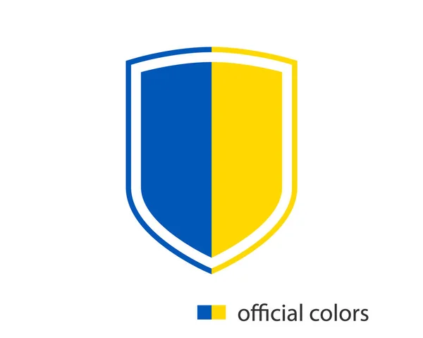 Ukrainisches Schild Symbol Für Den Schutz Von Freiheit Und Demokratie — Stockvektor