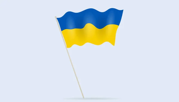 Ukrainska Flaggan Gul Blå Färg Symbol För Frihet Och Demokrati — Stock vektor