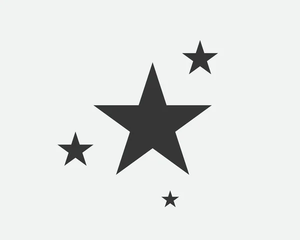 Icône Vectorielle Étoiles Symbole Étoilé Abstrait Noir Blanc Galaxy Signe — Image vectorielle