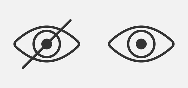 Mostrar Icono Contraseña Símbolo Ojo Visión Vectorial Esconde Del Icono — Archivo Imágenes Vectoriales