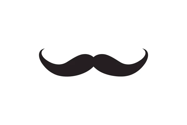 Moustache Vector Icon Black Retro Style Mustache Shave Barber Vintage — Vettoriale Stock