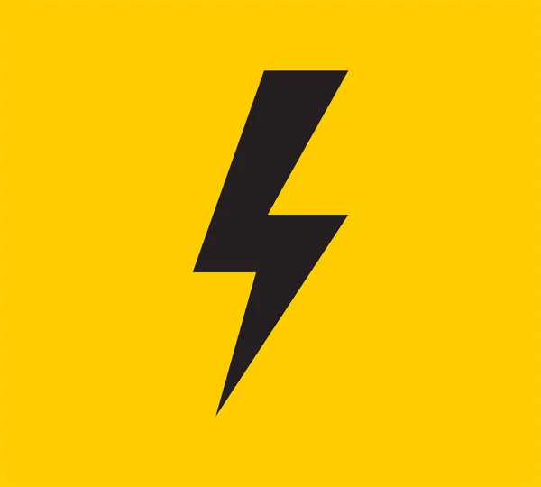 Эмблема Вектора Мощности Символ Электричества Значок Заряд Опасность — стоковый вектор