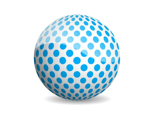Ball Abstrakte Vektorillustration Mustersphäre Modernes Design Runde Form Globus Isoliert — Stockvektor
