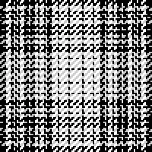 黒と白でチェックパターンを再生します シームレスなテクスチャファブリックの背景 — ストックベクタ