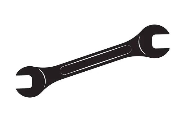 Wrench Tool Repair Service Equipment Mechanical Engineering Symbol Vector Illustration — Stock Vector
