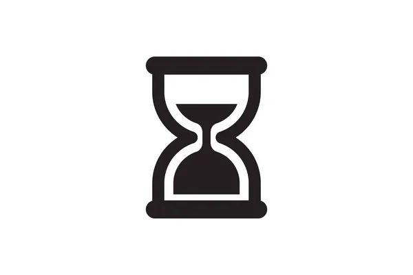 Espera Icono Arena Reloj Cristal Reloj Tiempo Diseño Web Simple — Vector de stock