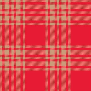 Kırmızılı ekose desenli. Kumaş dokusunu kontrol et. Vektör tekstil baskı tasarımı.