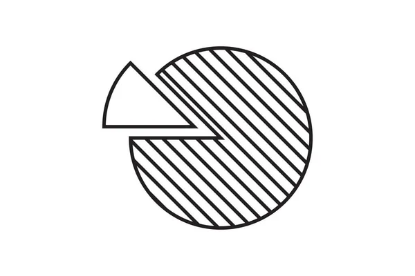 Векторный Элемент Круглой Графической Фракции Значок Раздела Геометрической Диаграммы Колесо — стоковый вектор