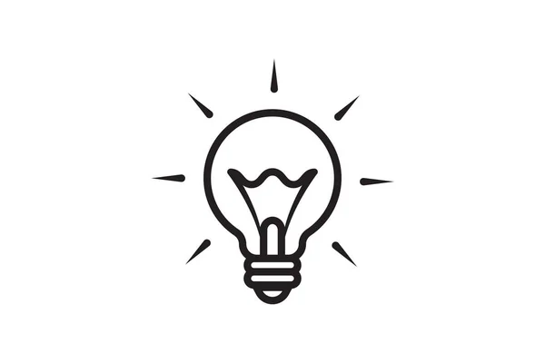 Idé Symbol Kreativt Koncept Glödlampa Vektor Ikon Kraft Och Energitecken — Stock vektor