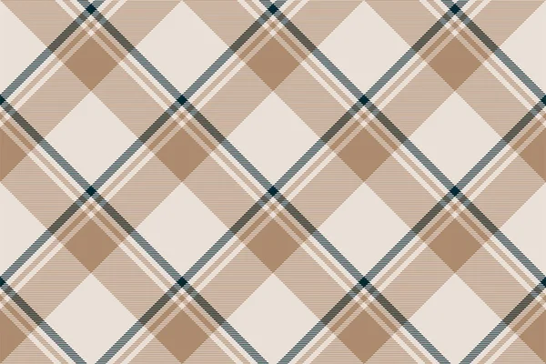 Tartan Plaid Background Diagonal Check Seamless Pattern Vector Fabric Texture — Stock Vector